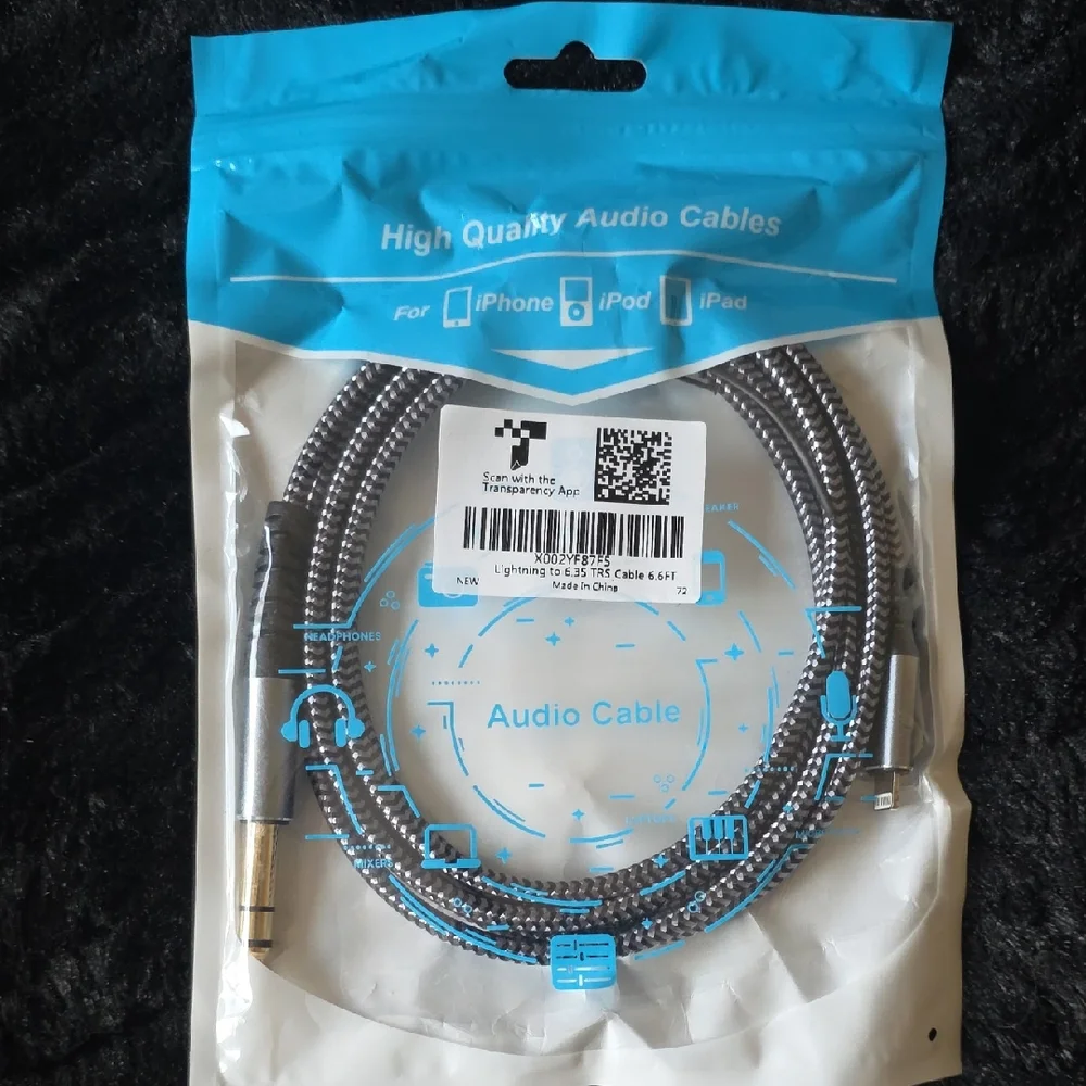 Braided Audio Cable for iPhone - Silver